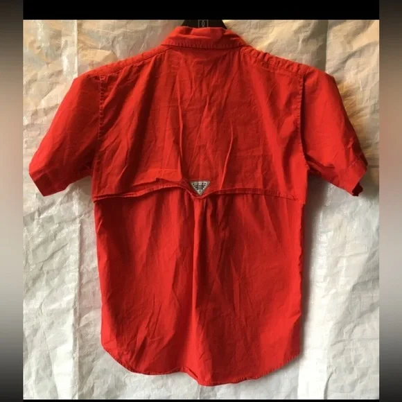 Columbia PFG Red Georgia Bulldogs Fishing Shirt Size Large - Picture 4 of 10